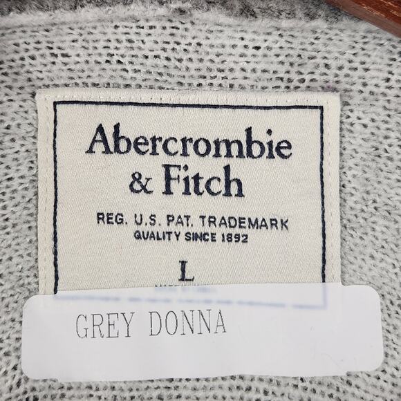 Abercrombie & Fitch Open Cardigan Sweater Women’s SZ LG Gray/Charcoal EUC - Picture 5 of 14